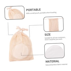 FOMIYES Pcs Makeup Remover Pads Bamboo Fiber Gentle and Comfortable Reusable Portable Storage Bag