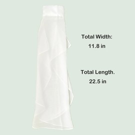 BRYCTSISEN Women Chiffon Bell Flare Sleeves Arm Cover Gloves Victorian Long Tulle Opera Pageant Gloves for Wedding Costume (Black1)