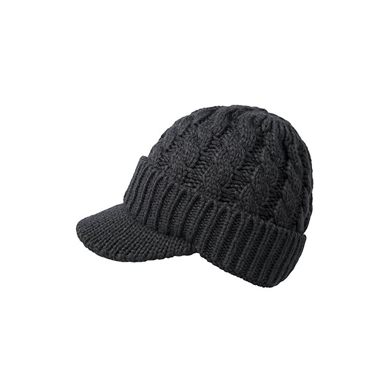 KUYOU Unisex Knitted Beanie Cap Winter Cap Hat with Peak,