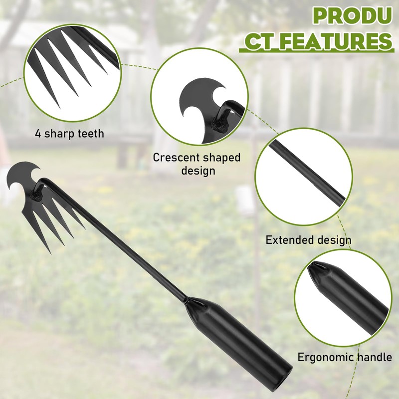 Fainca 30 cm Hand Weed Cutter, Weed Garden Tools, Four