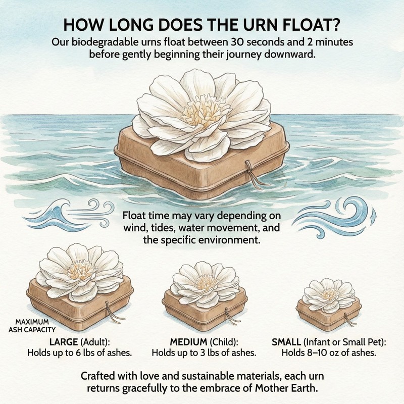 Biodegradable Water Burial Urn Kit - Cruise Approved | Ocean