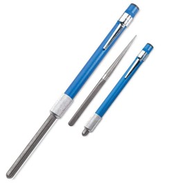 Retractable Knife Sharpener 1PC, Bi fujian Portable Diamond Grit Steel Knife Sharpening Stone Rod Pen Shape Knife Blade Sharpener Stick for Kitchen Knife and Outdoor Fish Hook (Blue)