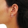 925 Silver Horse Stirrup Earrings