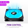 FOIFKIN 120mm PWM ARGB PC Case Fan (Black, Forward 3