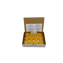 Bienenzauber 24 Beeswax Tealights Made from Pure Beeswax, Handmade Directly by the Beeke