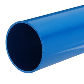 MECCANIXITY 3 Inch PVC Rigid Tube Round Pipe Tubing Hardware Tubing 67.8mm ID 75mm OD 330mm/13 Light Blue High Impact for Water Pipe
