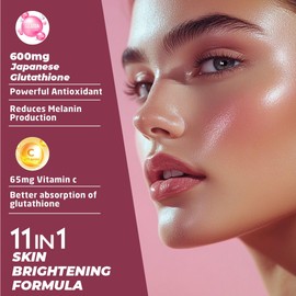 Vitaminnica Gluta Boost 11-in-1 Effervescent Tablets with Japanese L-Glutathione, Collagen, & Hyaluronic Acid | Skin Radiance & Beauty Supplement | 15 Tablets (Pack of 5, Orange)