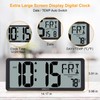 XREXS Large Digital Wall Clock, Battery Operated Alarm Clocks for