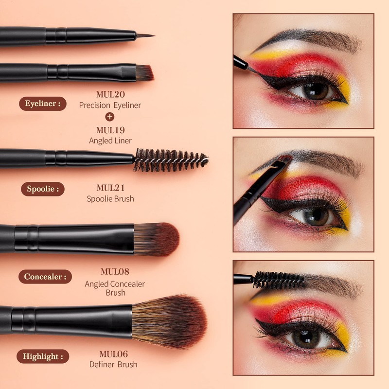Jessup Brush Set Makeup Brush Eye Brush Set 16 Pieces