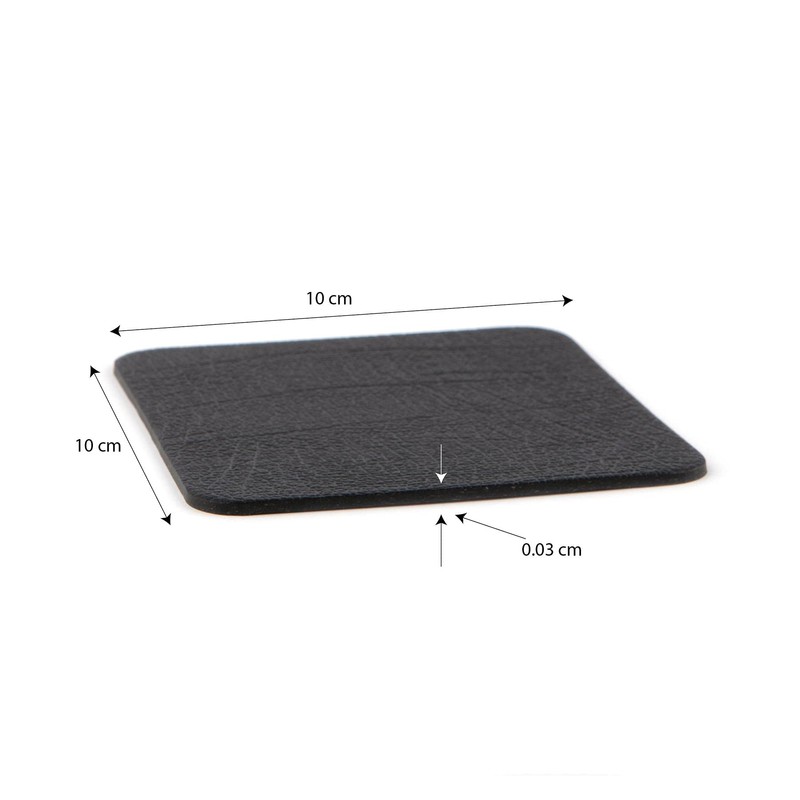 Coaster Set of 8 Jet Black Coasters, Made in The