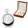 De Walden Engraved Mens 80th Birthday Pocket Watch with 80