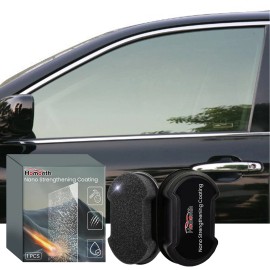 Homonth Car Sponge Wipe, Windshield Drain Window Brightening Portable Reinforced Glass Cleaning Sponge