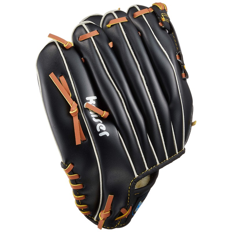Kaiser KW-323 Dragonfly Gloves, Black, 12 Inches, Baseball, Catchball, Practice,