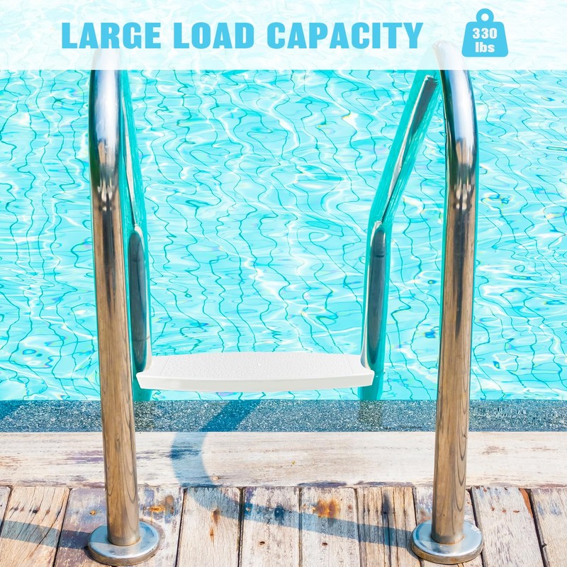 3 Pack Pool Ladder Steps Replacement, 18" Universal Heavy Duty