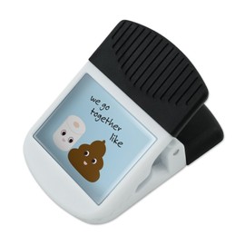 Toilet Paper and Poop We Go Together Like Funny Emoji Friends Refrigerator Fridge Magnet Magnetic Hanging Hook Note Snack Clip