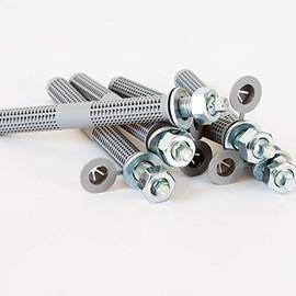 Mounting kit for composite mortar: 5 anchor rods M12 x 160 mm + 5 sieve sleeves diameter 16 x 130 mm