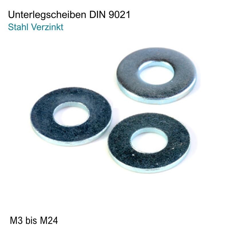 Washers M8 Galvanised Steel – DIN 9021 – Washers –