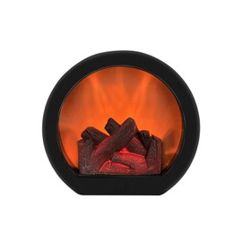 Ragyzity Fireplace Lanterns Decorative Flameless Portable Led Lantern, Fireplace Light LED Simulation Log Flame Effect, Touch Switch Simulation Flame LED Fireplace Lantern for Home Christmas Decor