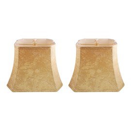 Royal Designs, Inc. Set of 2 Rectangle Cut Lamp Shade, Mouton, (6x8) x(9x14) x 10.5 in - 2 Pack