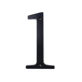 HASWARE House Number Sign 4 inch (10 cm) Modern Door Numbers Signage Plaque Street Home Address Numerals Zinc Alloy (1, Black)