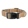 Classic Plaid Design Cotton Dog Collar with Black Quick-release Buckle,