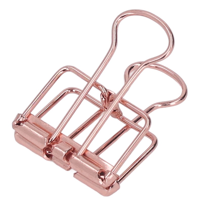 19mm 80pcs Binder Clips Strong Clamping Force Metal Hollow Tail