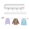 Telescopic Washing Line, Retractable Wall Mounted Laundry Corner Space Saving
