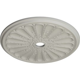 Ekena Millwork CM31KIPCF Kirke Ceiling Medallion, 31 1/2"OD x 3 5/8"ID x 1 1/2"P, Hand-Painted Pot of Cream