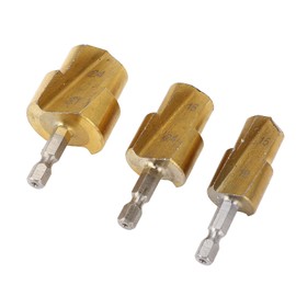 PPR Pipe Reamer Bits, 3Pcs High Carbon Steel PVC Pipe Fitting Expander Step Drill Bit Kit, 19mm 24mm 31mm Pipe Reamer Tool for Electric Drills