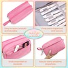 JAESITETER Big Capacity Pencil case,Soft Corduroy Pencil Bag with 3