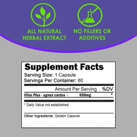 Vitex Plus Suplemento Ayuda Equilibrio Hormonal 60 Capsulas