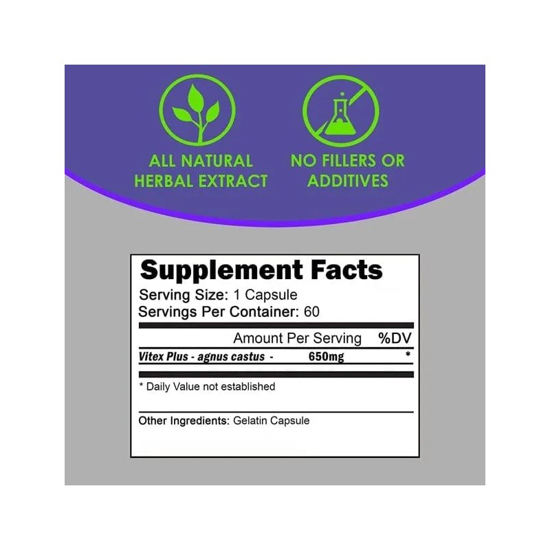 Vitex Plus Suplemento Ayuda Equilibrio Hormonal 60 Capsulas