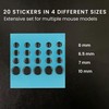 kwmobile 20x Mouse Feet Stickers for Universal Gaming Mouse Glider