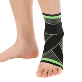 Compression Ankle Support with Achilles Tendon & Malleolus Taping Design Ankle Taping Support - Green S 2ea