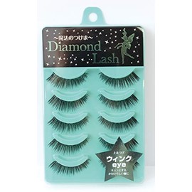 Diamond Lash [Wink eye] 5 Pairs (for Upper Eyelashes) Natural bushy feel to your eyelashes..