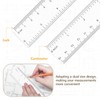 6 Pack Clear Ruler,15cm/6-inch Clear Plastic Ruler, Shatterproof Rulers,Thick Plastic