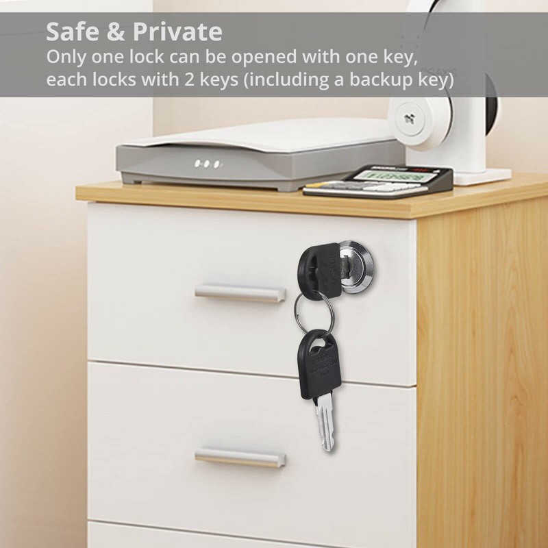 Bohaner 4pcs Cam Lock Door Barrel Drawer Cabinet Mail Box