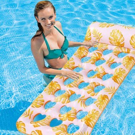 Pool Floats,Folding Water Lounger Inflatable Raft | Swimming Pool Sun Tanning Bed Water Activity Accessories for Men Women Family