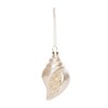 Gallerie II Glass Shimmer Whelk Shell Ornament Off-White