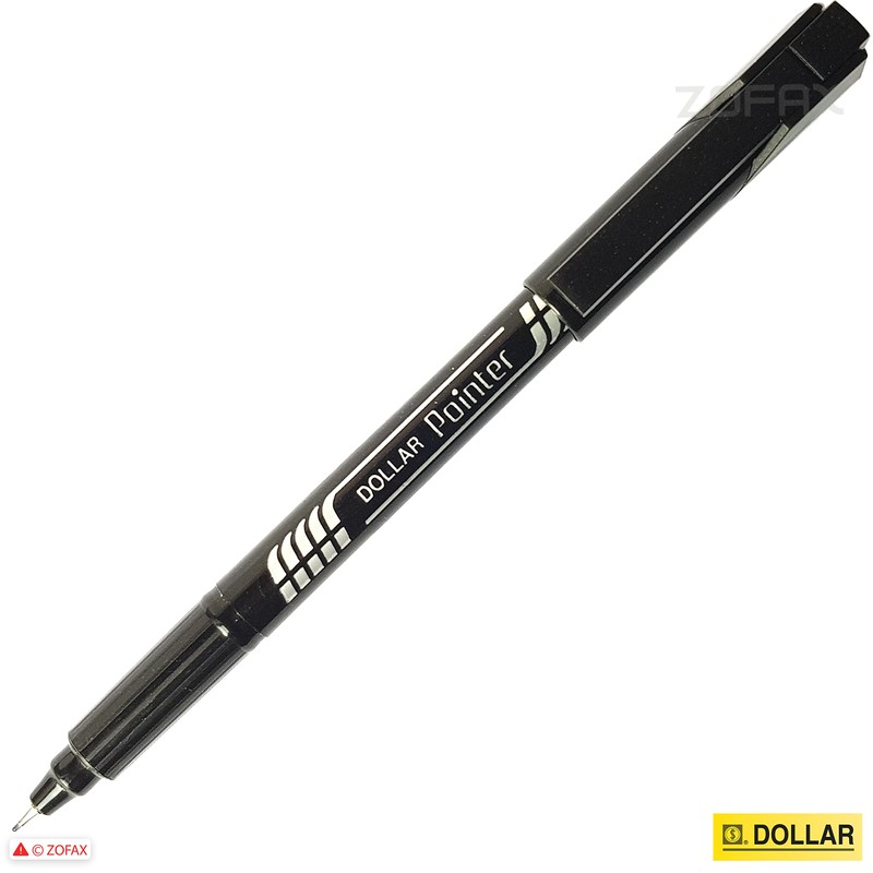DOLLAR Fineliner Pens, BLACK, 0.3mm Ultra Fine Felt Tip, Pack