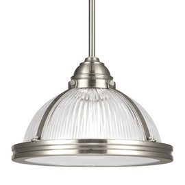 Sea Gull Lighting 65060-962 One 65060-962-One Light Pendant, Brushed Nickel