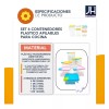 J.H. Company Set 6 Pcs Contenedores Plastico Recipiente Para Cocina