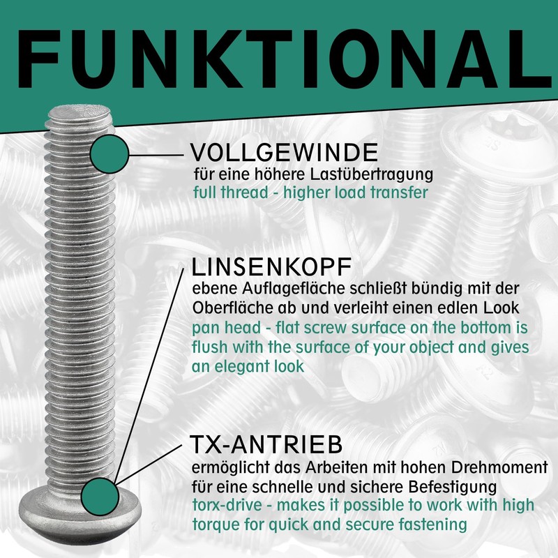 Rounded Head Screw with Hexalobular Socket/Torx (ISR, TX) According to