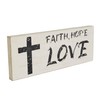 VHC Brands Faith Hope Love Wooden Sign 5.5x14.5, Easter/Spring Decor,