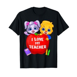 Lucas & Ruby Sharing a Love of Learning | I Love My Teacher T-Shirt for Men Women Girls Kids