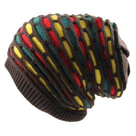 RW Rasta Beanie (Brown/Rasta)
