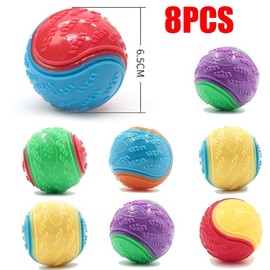 RILOOP Scooby-Doo Durable Squeaky set of 8 Dog Balls for teeth Cleaning Interactive