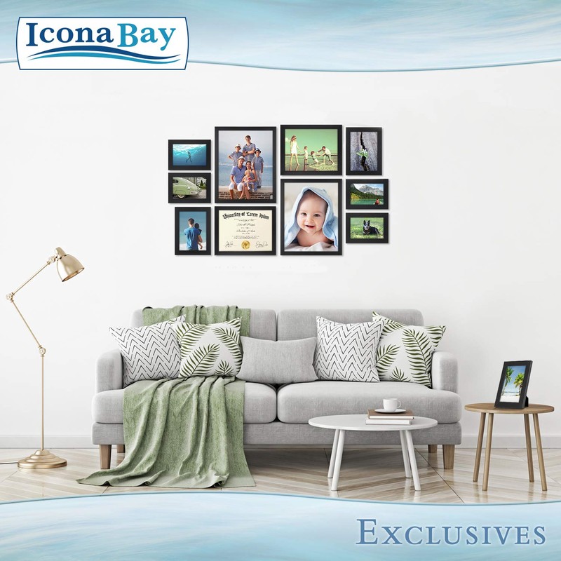 Icona Bay 10 x 15 cm Black Picture Frame, Sturdy
