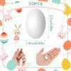 30 Pcs Mini White Wooden Eggs 7/8 Inch Fake Easter