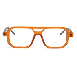 JOVAKIT Fashion Square Blue Light Glasses for Men Women Square Aviator Glasses Style Computer Eyeglasses Anti Eyestrain (Brown)